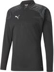 Puma teamCUP Training 1/4 Zip Longsleeve f&uuml;r Herren, schwarz 657982