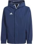 Adidas Entrada 22 All-Weather Jacke Fu&szlig;balljacke f&uuml;r Kinder, blau IK4012