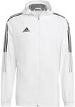 Adidas Tiro 21 Windbreaker Fu&szlig;balljacke f&uuml;r Herren, wei&szlig; GP4966