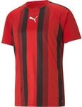 Puma TeamLIGA Striped T-Shirt f&uuml;r Herren, rot 704920