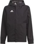 Adidas Entrada 22 All-Weather Jacke Fu&szlig;balljacke f&uuml;r Kinder, schwarz IK4014