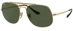 Ray-Ban RB3561 The General 001 Sonnenbrille Gold gl&auml;nzend Gr&uuml;n Gr. 57
