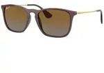 Ray-Ban RB4187 Chris 6593T5 Sonnenbrille Transparent Braun Braun Verlauf Gr. 54
