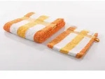 G&ouml;zze Frottierserie New York Streifen orange/wei&szlig;/gelb Duschtuch 70 cm x 140 cm
