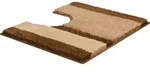 GRUND Badteppich ROOM Beige 50x60 cm WC-Vorleger mit Ausschnitt