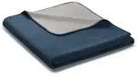 Biederlack Wohndecke Melange-Doubleface marineblau 150x200 cm