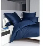 Janine Bettw&auml;sche Colors Mako-Satin 31001 marine 200x220 cm + 2x80x80 cm