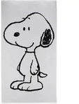 Vossen Strandtuch Snoopy Beach black/white 100x180 cm