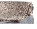 GRUND Badteppich MELANGE Taupe 50x60 cm WC-Vorleger mit Ausschnitt