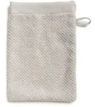 M&Ouml;VE Frottierserie Bliss Uni mit Perlstruktur silver grey Waschhandschuh 20x15...