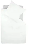 fleuresse Bettw&auml;sche Mako Satin Colours 009100-1000 wei&szlig; 200x200 cm + 2x80x80 cm