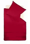 fleuresse Bettw&auml;sche Mako Satin Colours 009100-4580 bordeaux 155x220 cm + 80x80 cm