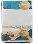 G&ouml;zze Cashmere Wende Bettw&auml;sche petrol/wollweiss Standard Bettbezug 135x200cm