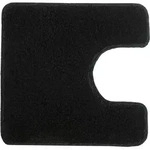 Kleine Wolke Badteppich Relax Schwarz 55 cm x 55 cm WC-Vorleger mit Ausschnitt