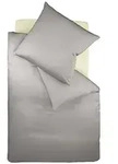 fleuresse Bettw&auml;sche Mako Satin Colours 009100-9021 grau 155x220 cm + 80x80 cm