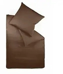 fleuresse Bettw&auml;sche Mako Satin Colours 009100-8020 zartbitter 240x220 cm + 2x80x80