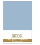 Janine Spannbetttuch Mako-Feinjersey 5007 perlblau 200x200 cm
