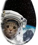 Kleine Wolke WC-Sitz Cosmo Cat Multicolor 37x 45 cm
