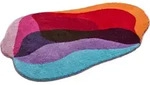 GRUND Badteppich KARIM RASHID Concept 21 rot-bleu 90x130 cm