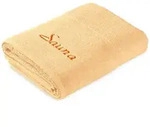 frottana Pearl Saunatuch Uni 80x200 cm mit Stickerei maize