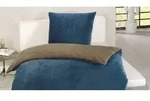 G&ouml;zze Cashmere Wende Bettw&auml;sche blau/taupe Standard Bettbezug 135x200cm
