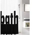 Kleine Wolke Duschvorhang Bath Schwarz Weiss 180x200 cm