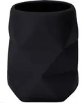 Kleine Wolke Zahnputzbecher Crackle Schwarz 8x10x8