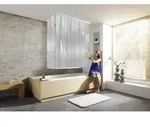 Kleine Wolke Eckduschrollo Komplett-Set Milky 132 cm & 56 cm x 240cm