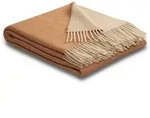 Biederlack Fransenplaid henna-sand 130x170 cm