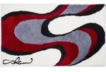 Colani 11 Badteppich weiss-rot 70 cm x 120 cm