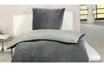 G&ouml;zze Cashmere Wende Bettw&auml;sche anthrazit/silber Standard Bettbezug 135x200cm