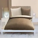 G&ouml;zze Wendebettw&auml;sche in Cashmere-Qualit&auml;t taupe/wollwei&szlig; 300 g/m2 Komfort
