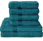 Dyckhoff Frottierserie Siena smaragd Handtuch 50 x 100 cm, 6 St&uuml;ck