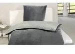 G&ouml;zze Cashmere Wende Bettw&auml;sche anthrazit/silber Komfort Bettbezug 155x220cm