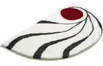 Colani 18 Badteppich weiss 50 cm x 80 cm halbrund