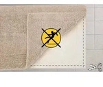 Kleine Wolke Anti-Rutsch Badteppich-Unterlage (Gr&ouml;&szlig;e individuell...