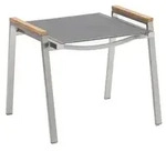 Zebra One Hocker Dark Platinum Edelstahl 49 cm x 54 cm x 47cm
