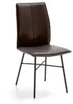 Niehoff Capri Design-Stuhl Gestell Stativ schwarz, Bezug Prisma schlamm