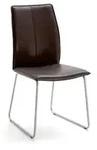 Niehoff Capri Design-Stuhl Gestell Edelstahl Prisma, Bezug schlamm