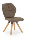 Niehoff Chianti Design-Stuhl Stativgestell Eiche, Leder Napoli stone