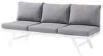 Sieger Auckland Daybed, Aluminium wei&szlig; - Polster hellgrau 204x72x81cm