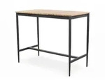 Niehoff Luna Bartisch 135x70x110,5cm Gestell Alu anthrazit, Tischplatte Teakholz