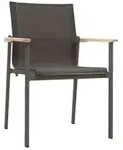 Zebra Enox Sessel Aluminium graphite Teak Armlehnen