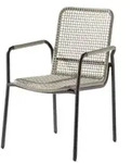 Sieger Ticco Stapelsessel Rope Natur Aluminium eisengrau