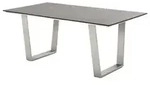 Niehoff Noah Tisch 180x95cm, Trapezkufe Edelstahl, HPL Tischplatte Granit-Design