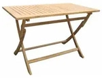 Zebra Poker Tisch 120x70x74cm aus Teakholz
