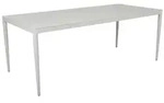Brafab Bigby Diningtisch Aluminium 195x90cm, hellgrau