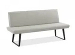 Niehoff Elba Bank 180cm, Bezug Alpine beige, Gestell Stahl anthrazit,