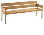 Niehoff Ann Armlehnbank 160cm, Teak ge&ouml;lt mit Armlehnen
