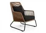 Brafab Midway Loungesessel, Geflecht natur, Gestell Aluminium schwarz, inkl....